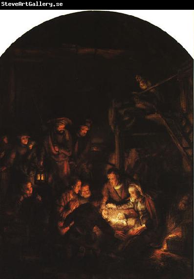 REMBRANDT Harmenszoon van Rijn Adoration of the Shepherds